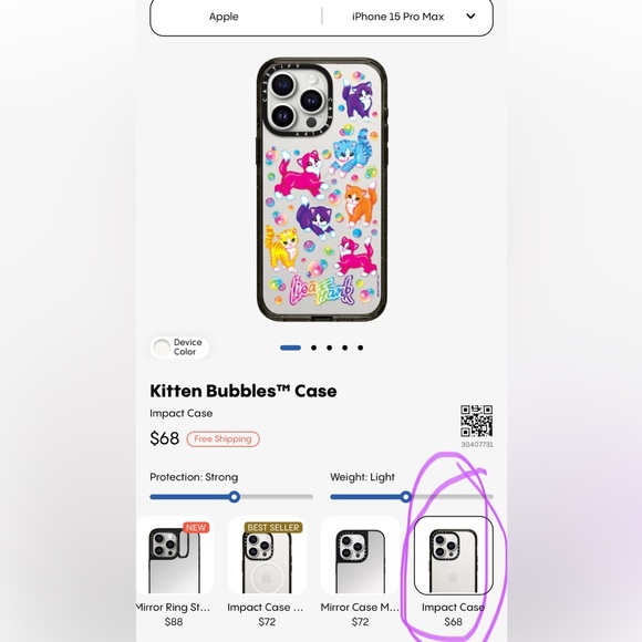 Casetify x Lisa Frank Bubble Kittens Case iPhone 15 Pro Max - Picture 4 of 7